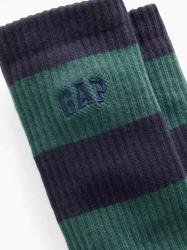 Calcetines cortos con logotipo y rayas de rugby