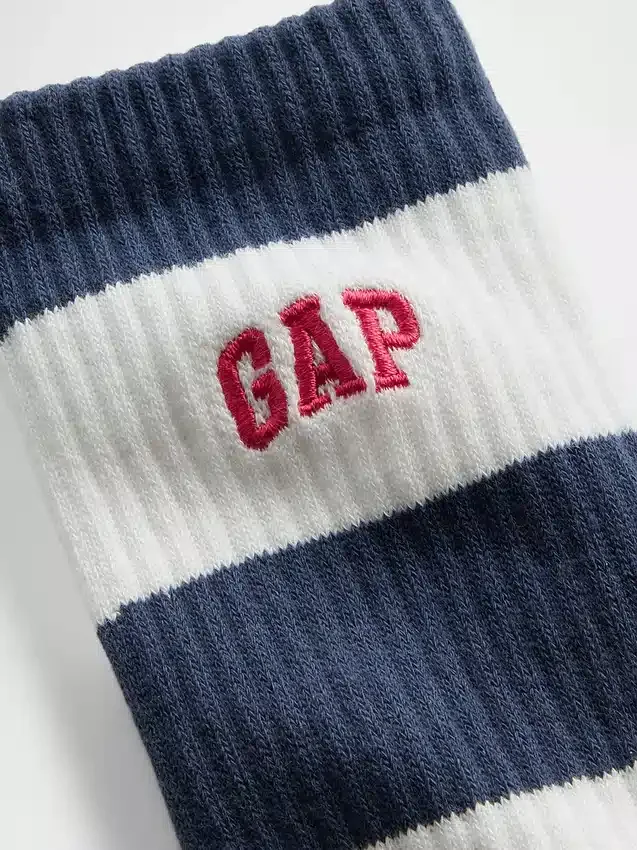 Calcetines cortos con logotipo y rayas de rugby