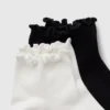 Calcetines cortos con ribete de volantes (paquete de 2)