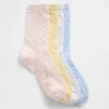 Calcetines cortos de punto calado para niños (paquete de 4)