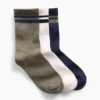 Calcetines cortos estilo universitario para niños (paquete de 3)