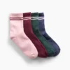 Calcetines cortos para niños con rayas estilo «Varsity» (paquete de 4)