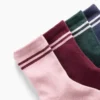 Calcetines cortos para niños con rayas estilo «Varsity» (paquete de 4)
