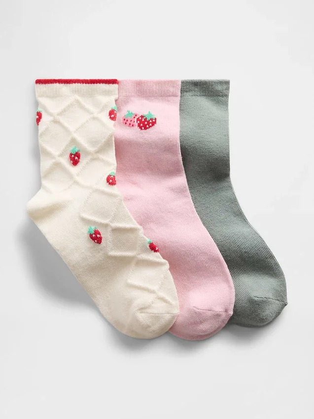 Calcetines cortos para niños (paquete de 3)