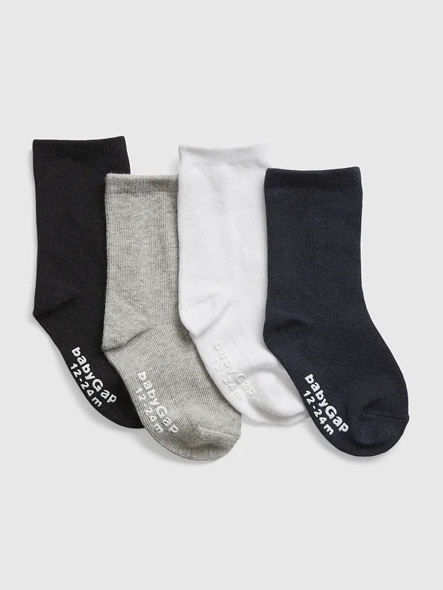 Calcetines cortos para niños pequeños (paquete de 4)