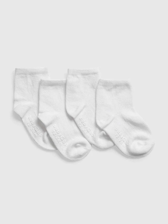 Calcetines cortos para niños pequeños (paquete de 4)