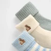 Calcetines de bebé con puño acanalado (paquete de 3)