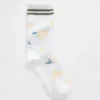 Calcetines de cuello alto con estampado floral