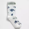 Calcetines de cuello alto con estampado floral