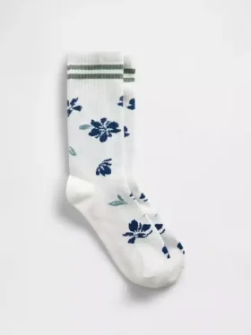 Calcetines de cuello alto con estampado floral