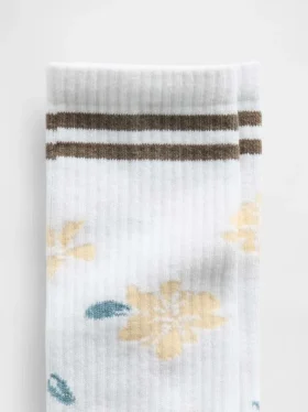 Calcetines de cuello alto con estampado floral