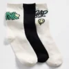 Calcetines de cuello alto con logotipo gráfico para niños (paquete de 3)