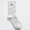 Calcetines de cuello alto con tejido trenzado y el oso Brannan