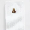 Calcetines de cuello alto con tejido trenzado y el oso Brannan