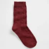 Calcetines de cuello redondo con tejido trenzado