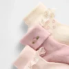 Calcetines para bebé con vuelta (paquete de 3)
