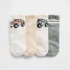Calcetines para bebés y niños con el oso Brannan y rayas (paquete de 4)