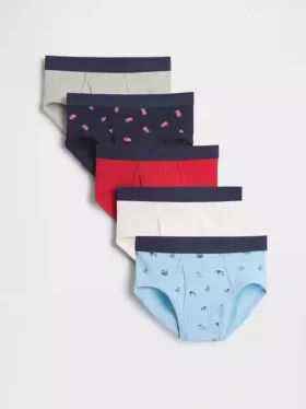 Calzoncillos «Americana» de algodón orgánico elástico para niños (paquete de 5)