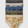 Calzoncillos de algodón orgánico con estampado de camuflaje para niños (paquete de 5)