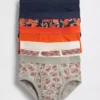 Calzoncillos de algodón orgánico elástico para niños (paquete de 5)