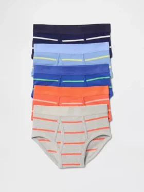 Calzoncillos de algodón orgánico elástico para niños (paquete de 5)