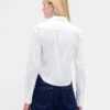 Camisa ajustada corta de algodón orgánico