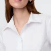 Camisa ajustada corta de algodón orgánico