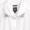 Camisa ajustada corta de algodón orgánico