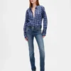 Camisa ajustada de franela a cuadros