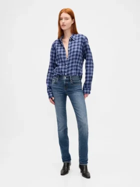 Camisa ajustada de franela a cuadros