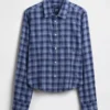 Camisa ajustada de franela a cuadros