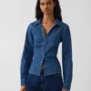 Camisa ajustada de mezclilla