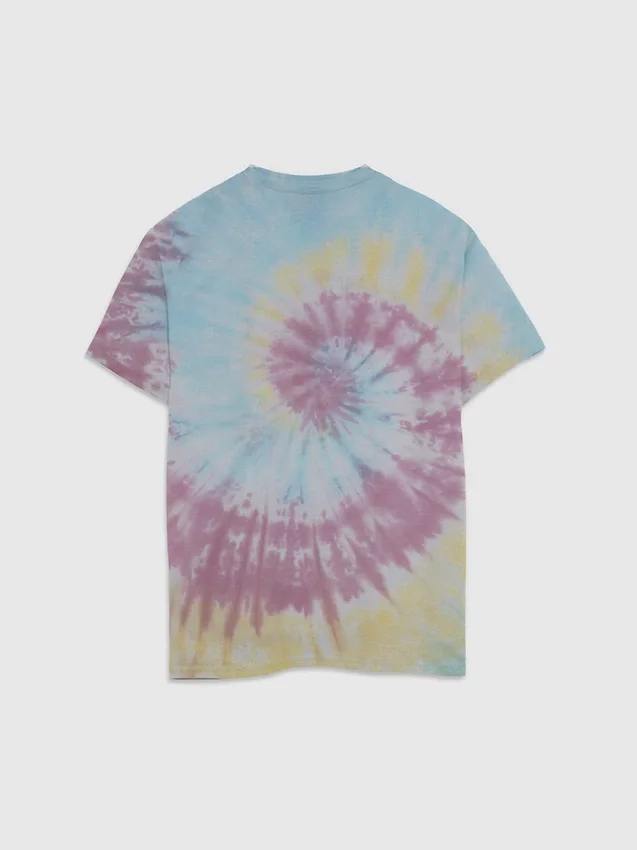 Camisa con diseño gráfico de Lilo y Stitch para niños, estilo tie-dye