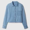 Camisa corta de mezclilla