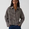 Camisa corta oversize de popelín de algodón orgánico