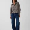 Camisa corta oversize de popelín de algodón orgánico