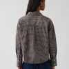 Camisa corta oversize de popelín de algodón orgánico