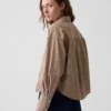 Camisa corta oversize de popelín de algodón orgánico