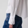Camisa corta oversize de popelín de algodón orgánico
