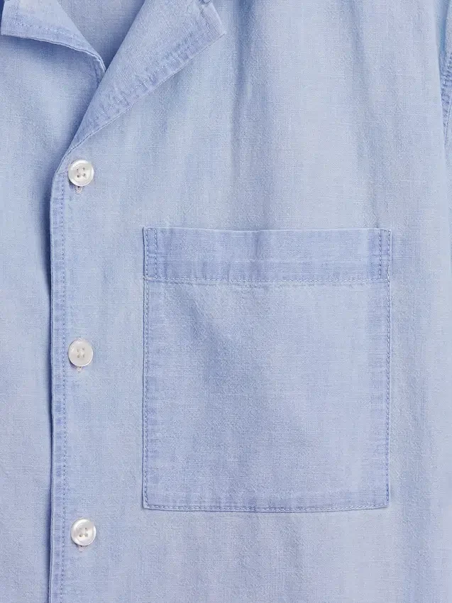 Camisa de chambray estilo resort