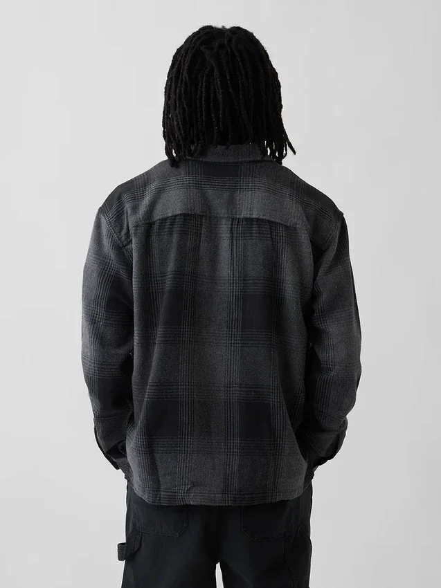 Camisa de franela de corte holgado