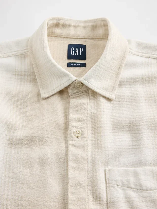Camisa de franela de corte holgado