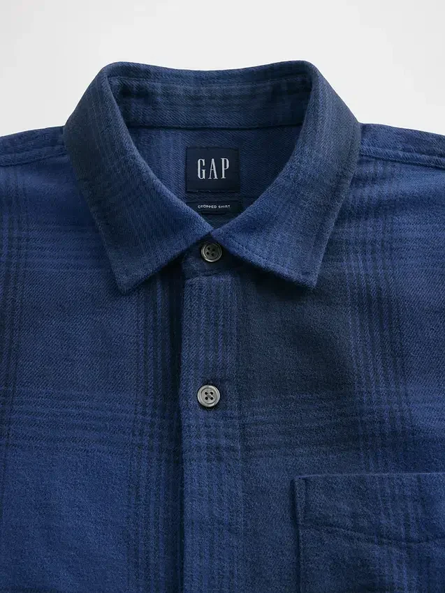 Camisa de franela de corte holgado