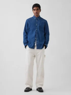 Camisa de mezclilla con bolsillos
