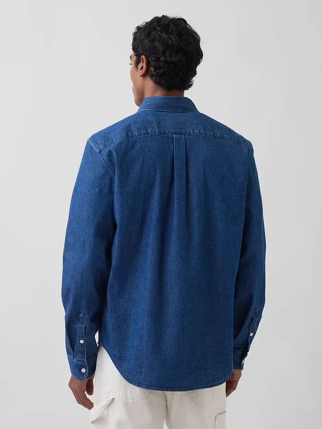 Camisa de mezclilla con bolsillos