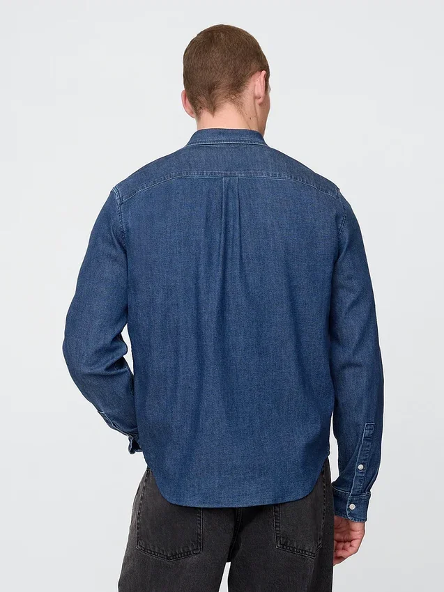 Camisa de mezclilla con bolsillos