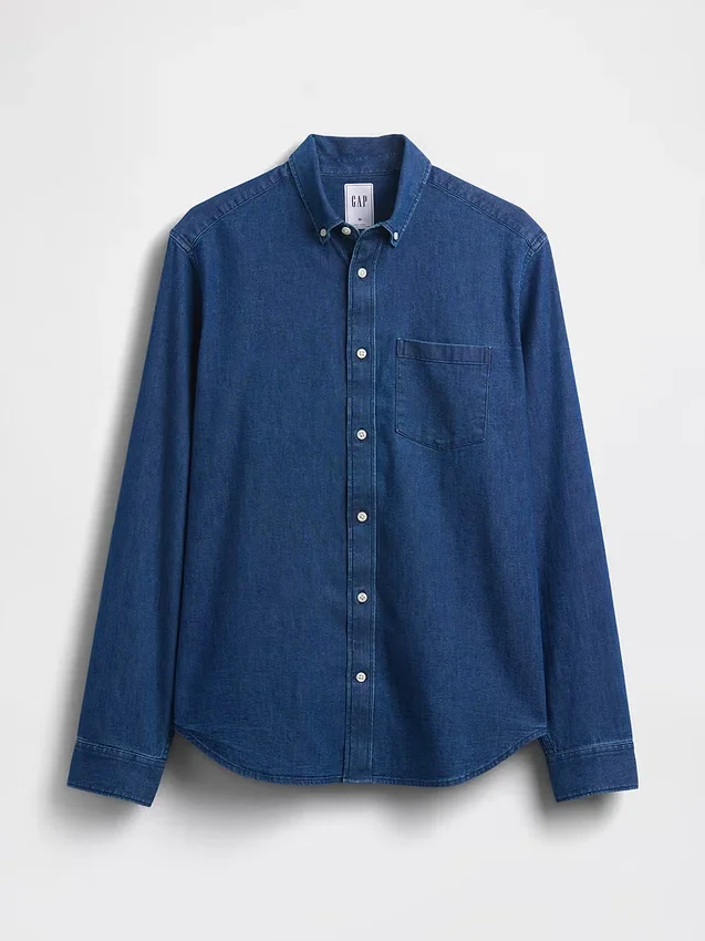 Camisa de mezclilla con bolsillos
