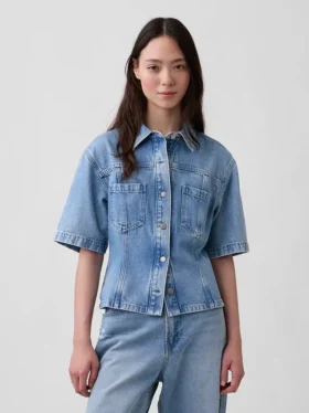 Camisa de mezclilla ultrasuave con bolsillos