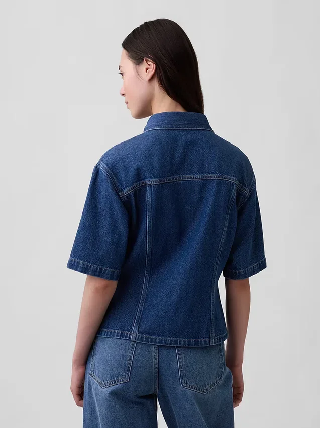 Camisa de mezclilla ultrasuave con bolsillos