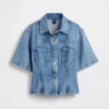 Camisa de mezclilla ultrasuave con bolsillos